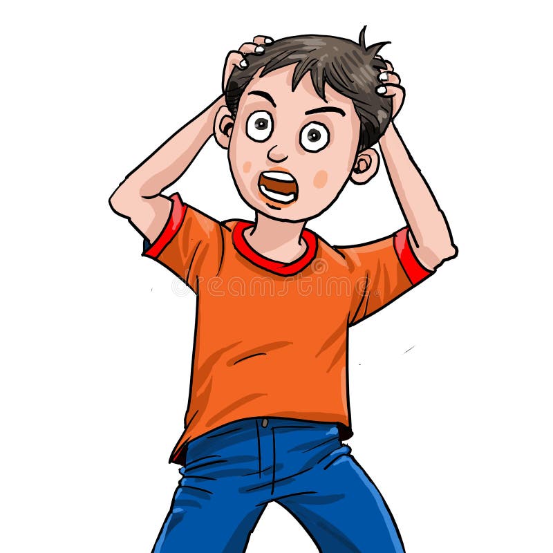 Cartoon Panic Boy and Forgotten Action Stock Vector - Illustration of adult, astonished: 181754388 Cartoon Panic Boy and Forgotten Action Stock Vector - Illustration of adult, astonished: 181754388