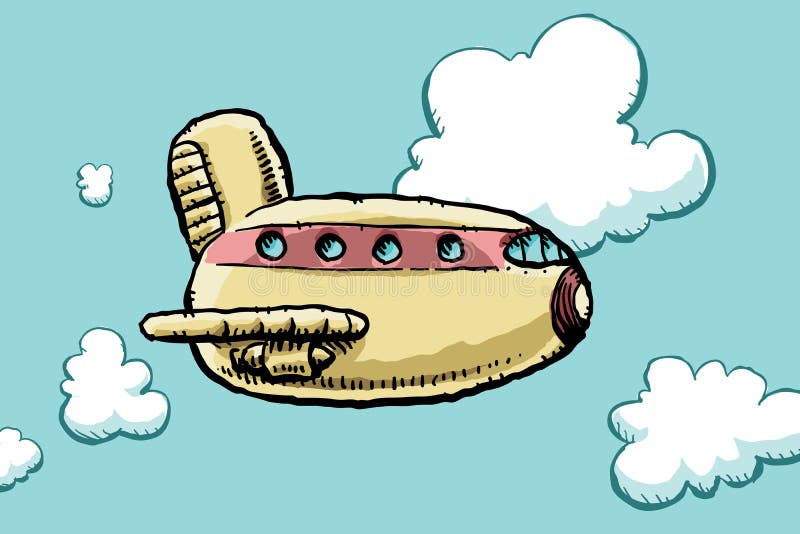 Cartoon Passenger Jet vector illustration