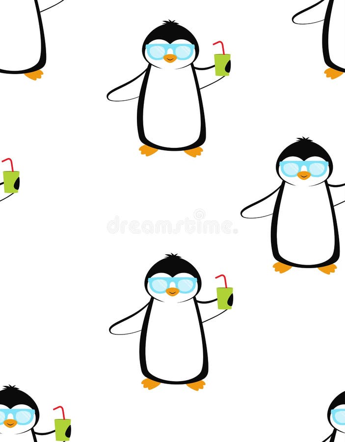 Kawaii Penguin Summer Button
