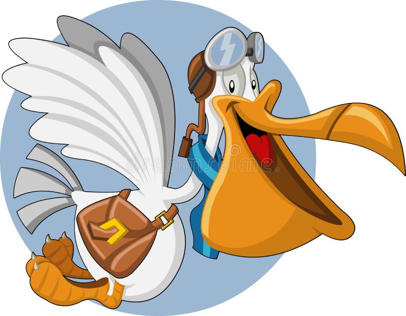 Cartoon pelican