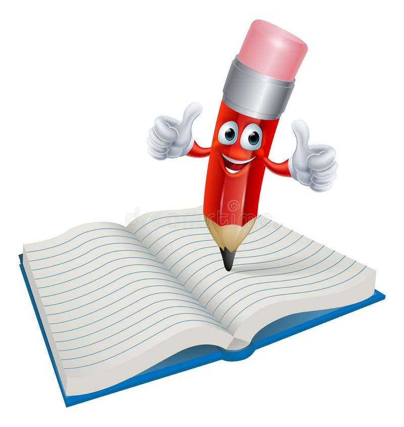 Writing Cartoon Images : Cute Boy Cartoon Writing On A Book Royalty ...