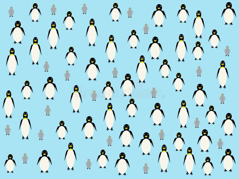 Cartoon penguin background stock vector. Illustration of bird - 1659526 Cute Winter Penguin Wallpaper