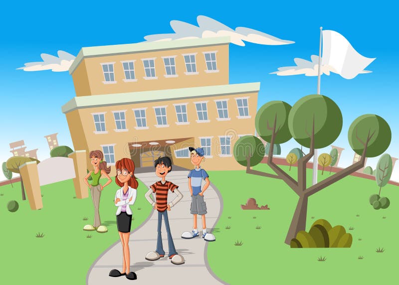 Cartoon people stock illustration