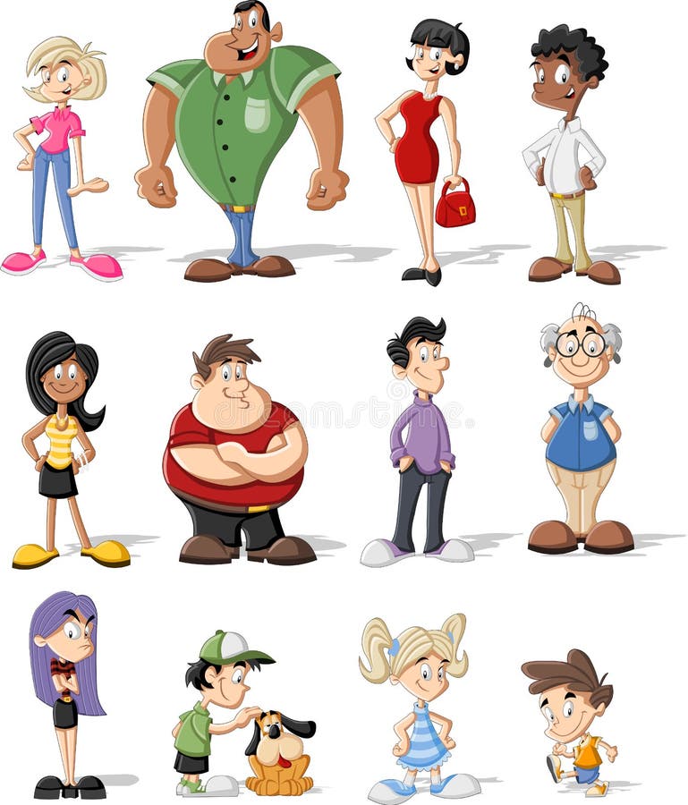 Cartoon people stock vector. Illustration of fashion - 28656409