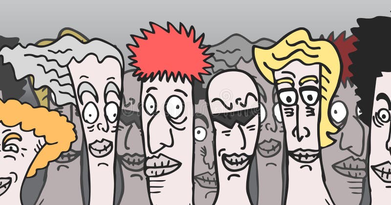 Cartoon people royalty free illustration