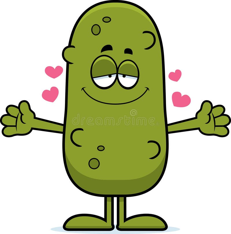 Cartoon Pickle Hug