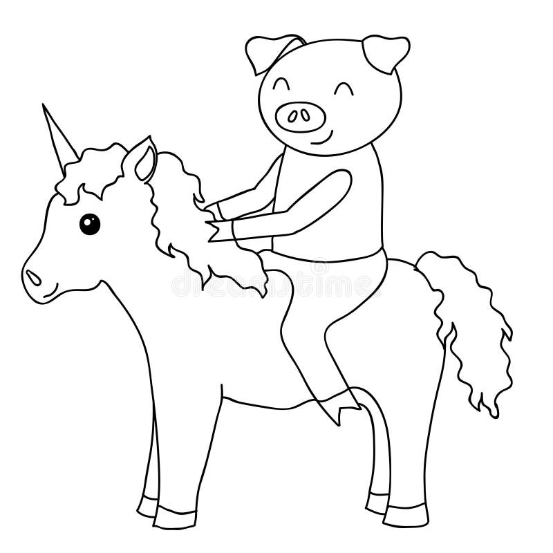 Unicorn Pig Coloring Pages Coloring Pages