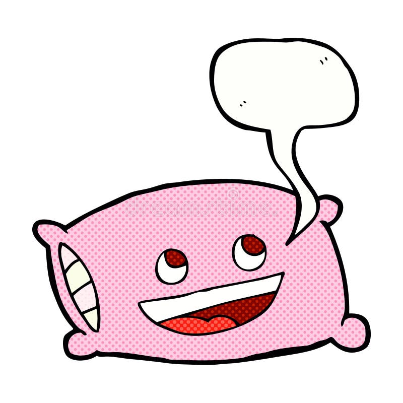 Pillow talking cartoon stock vector. Illustration of bubble 38037436