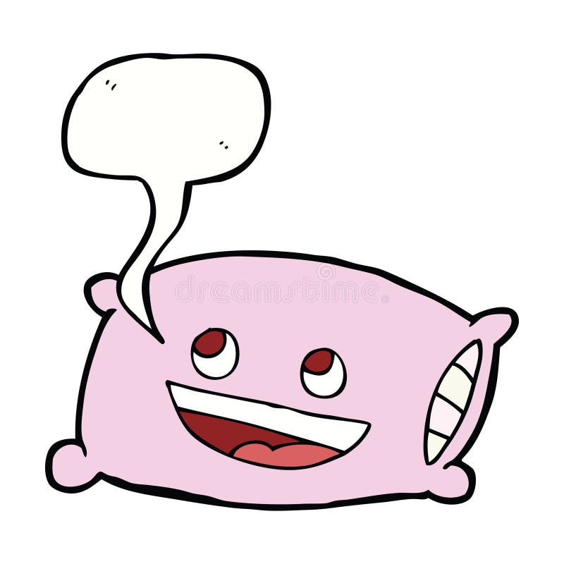 Pillow talking cartoon stock vector. Illustration of bubble 38037436
