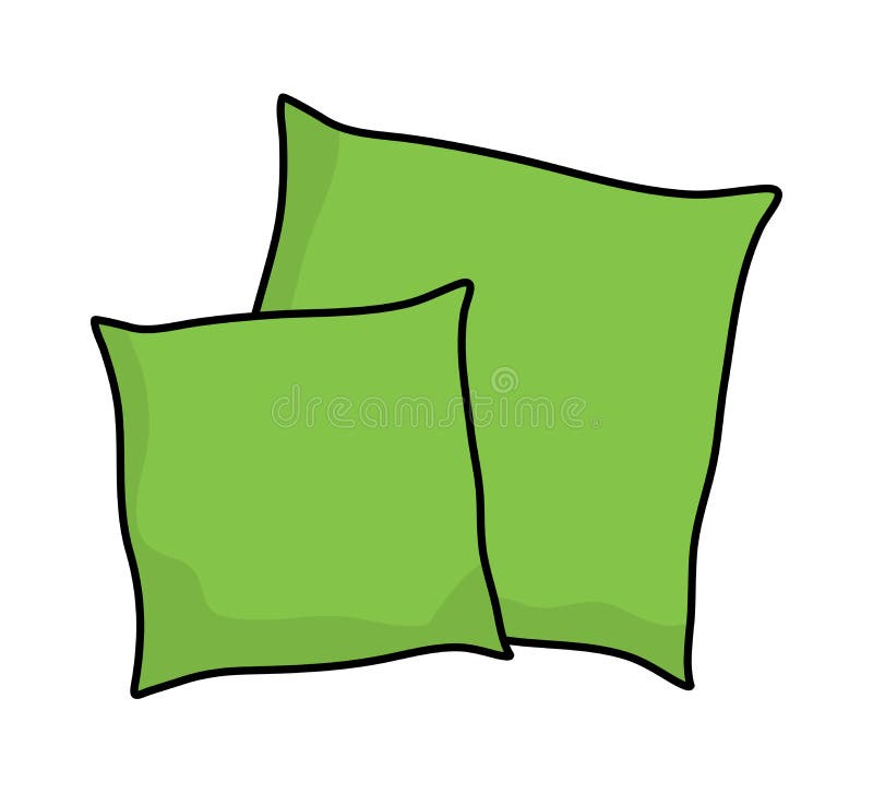 Cartoon Pillow Silhouette, Outline Vector Symbol Icon Design. Stock ...