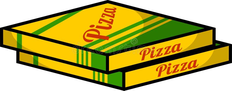 Cartoon Pizza Boxes stock vector. Illustration of icon - 222963142