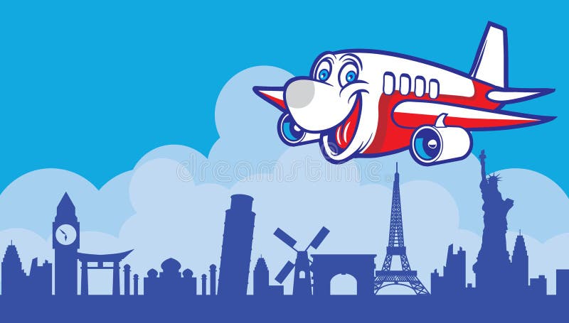 Cartoon plane royalty free illustration Cartoon plane royalty free illustration
