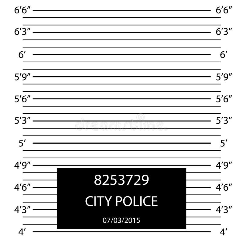 Cartoon Police Lineup Mugshot Flyer Concept Banner. Vector Stock Vector ...