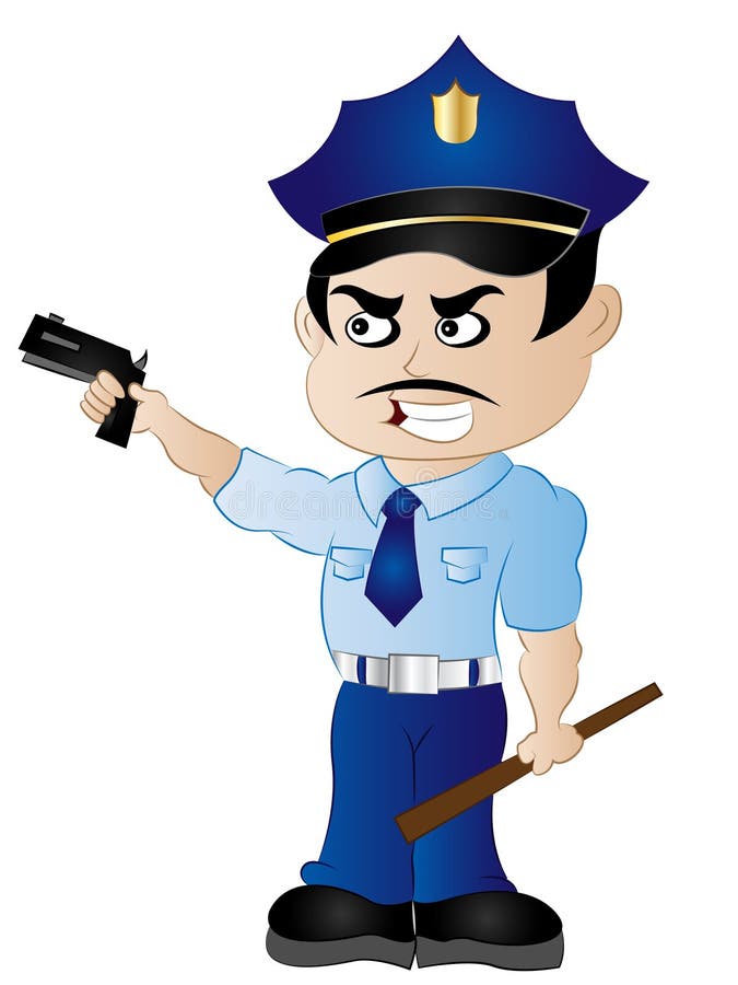 Cartoon Policeman ClipArt stock vector. Illustration of ...