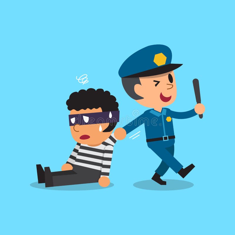 Cartoon Policeman and Thief Stock Vector - Illustration of competition, arrest: 69558232 Cartoon Policeman and Thief Stock Vector - Illustration of competition, arrest: 69558232