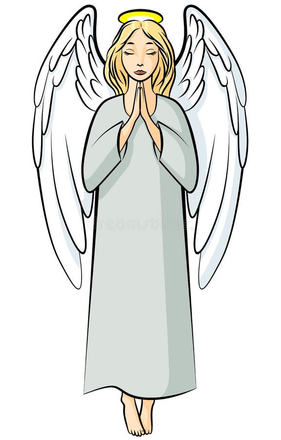 Cartoon praying angel stock vector. Illustration of icon - 63473059