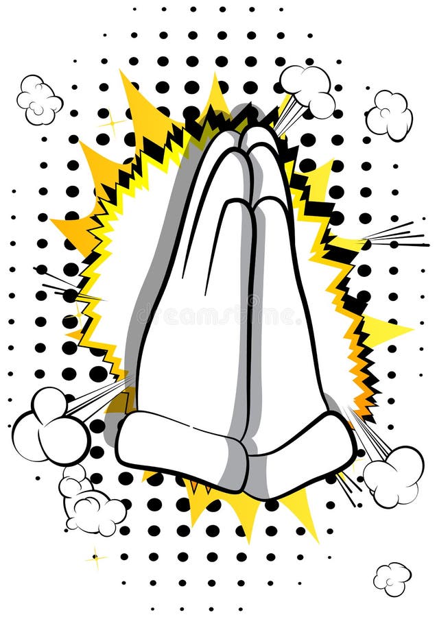 Cartoon Praying Hands on Comic Book Background. Stock Vector - Illustration of clip, peace: 139976825 Cartoon Praying Hands on Comic Book Background. Stock Vector - Illustration of clip, peace: 139976825