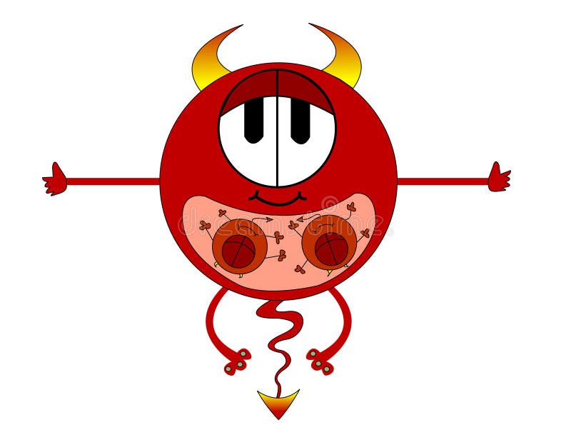 Cartoon pregnant devil