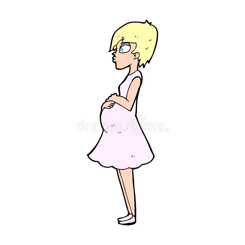 cartoon pregnant woman