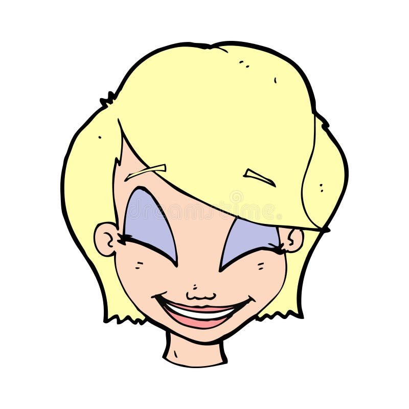 cartoon pretty female face