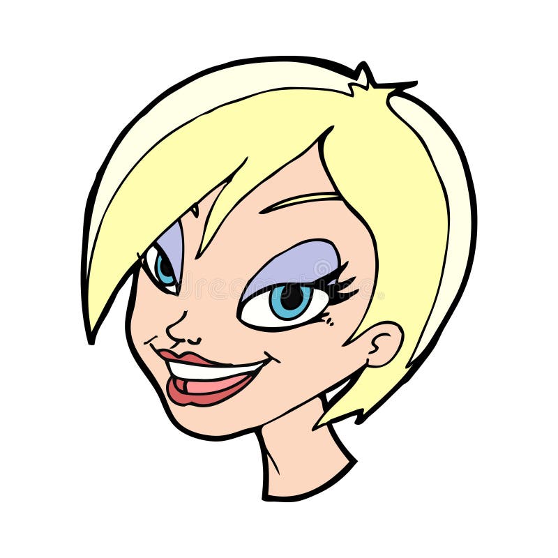 cartoon pretty female face