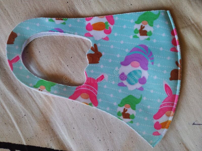 Cartoon Printed Beautiful Blue Color Mask Stock Photo Image of cartoon, color 218974892