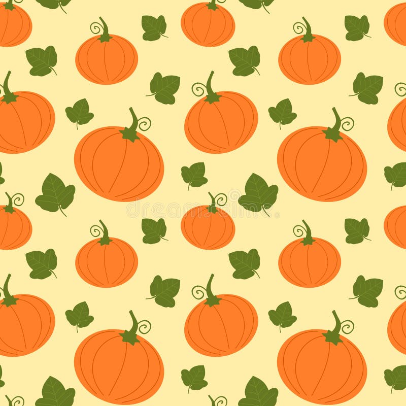 Cartoon Pumpkin with Leaves Seamless Pattern Background Illustration Stock Vector - Illustration of colorful, backdrop: 59254214 Cartoon Pumpkin with Leaves Seamless Pattern Background Illustration Stock Vector - Illustration of colorful, backdrop: 59254214