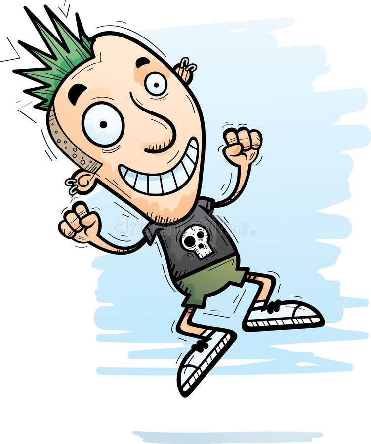 Cartoon Punk Jumping stock vector. Illustration of punk - 116275068