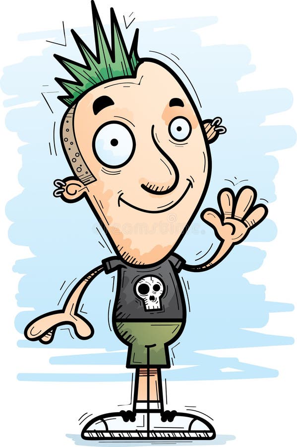 Punk boy cartoon stock illustration. Illustration of frowning - 35446181