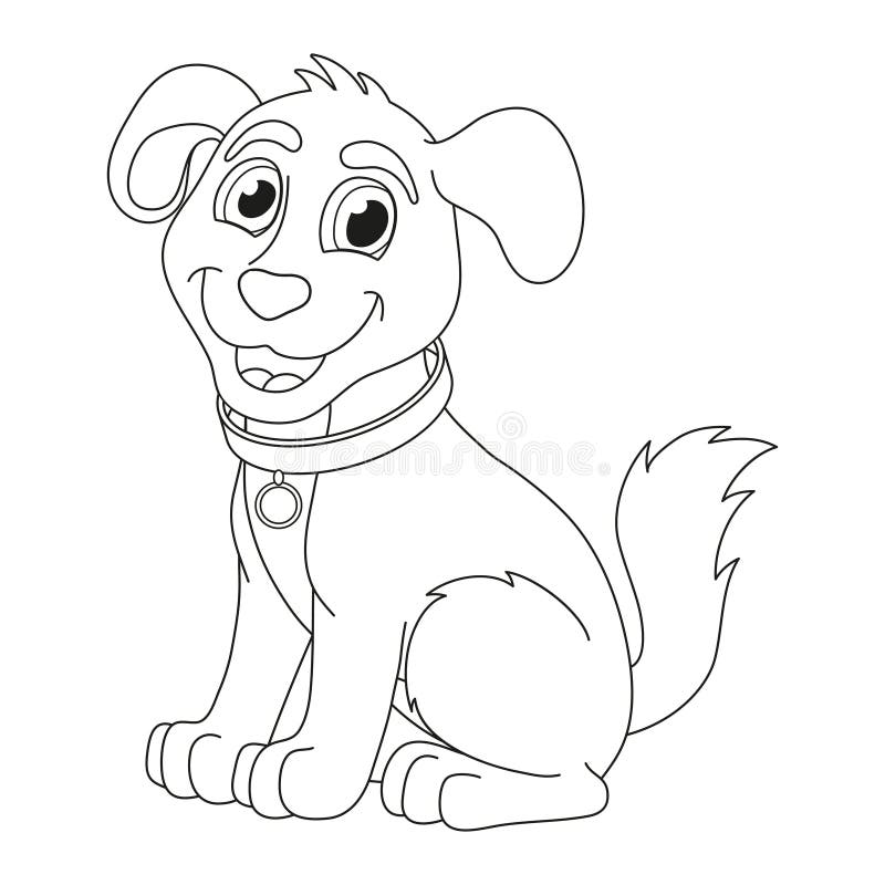 Cartoon Puppy, Coloring Book Page for Children Stock Vector - Illustration of doggy, loyal: 56537549 Cartoon Puppy, Coloring Book Page for Children Stock Vector - Illustration of doggy, loyal: 56537549