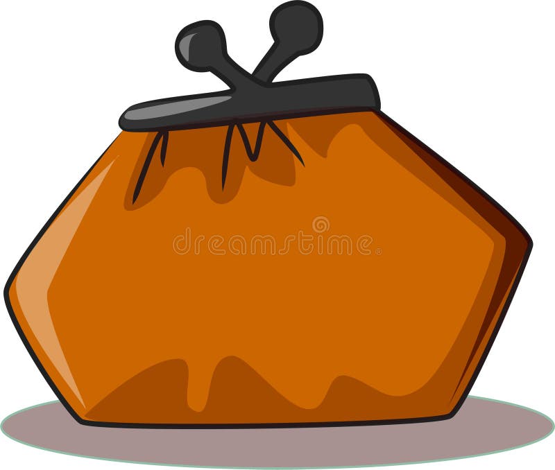 Cartoon purse, vector stock vector. Illustration of rich - 21554836