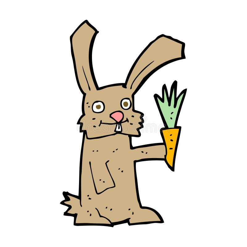 cartoon rabbit with carrot