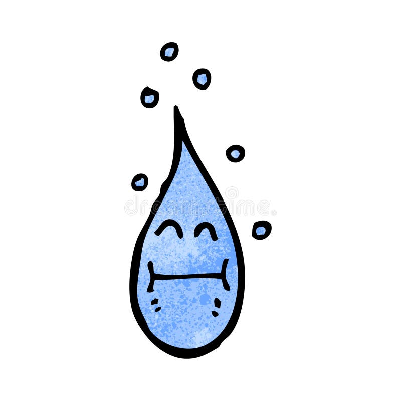 cartoon raindrop