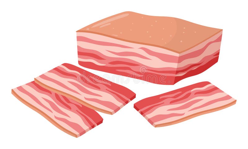 Four Slices Of Bacons Stock Illustration - Download Image Now - Art, Bacon,  Breakfast - iStock