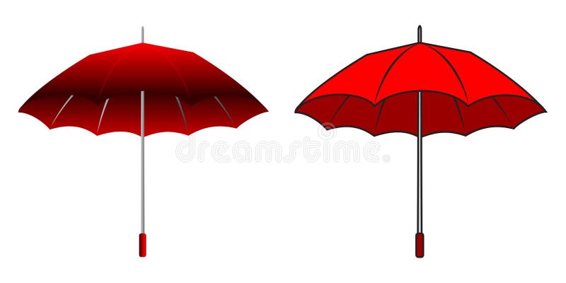 Cartoon red umbrella