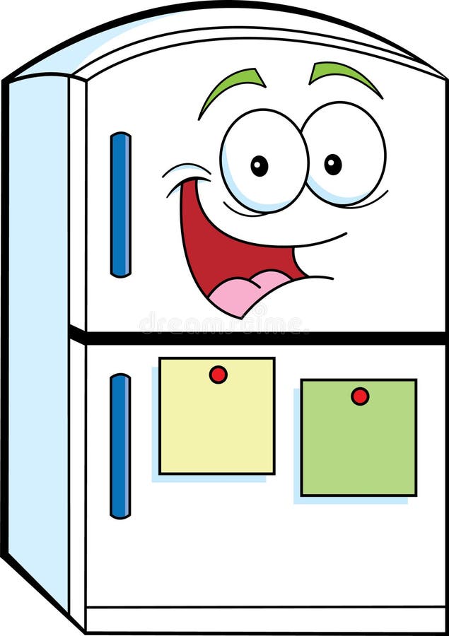 Cartoon refrigerator stock vector. Illustration of cute - 27659197