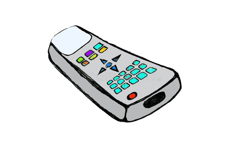 Cartoon remote control stock illustration. Illustration of image - 5708935