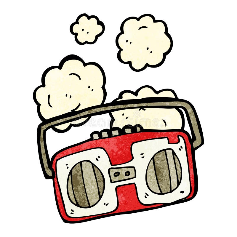 cartoon retro radio