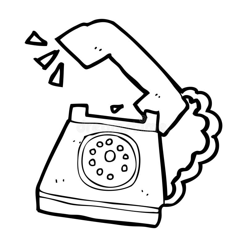 cartoon ringing telephone