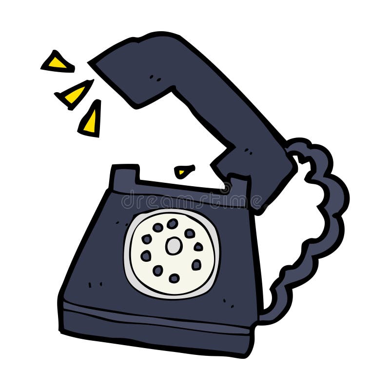 cartoon ringing telephone