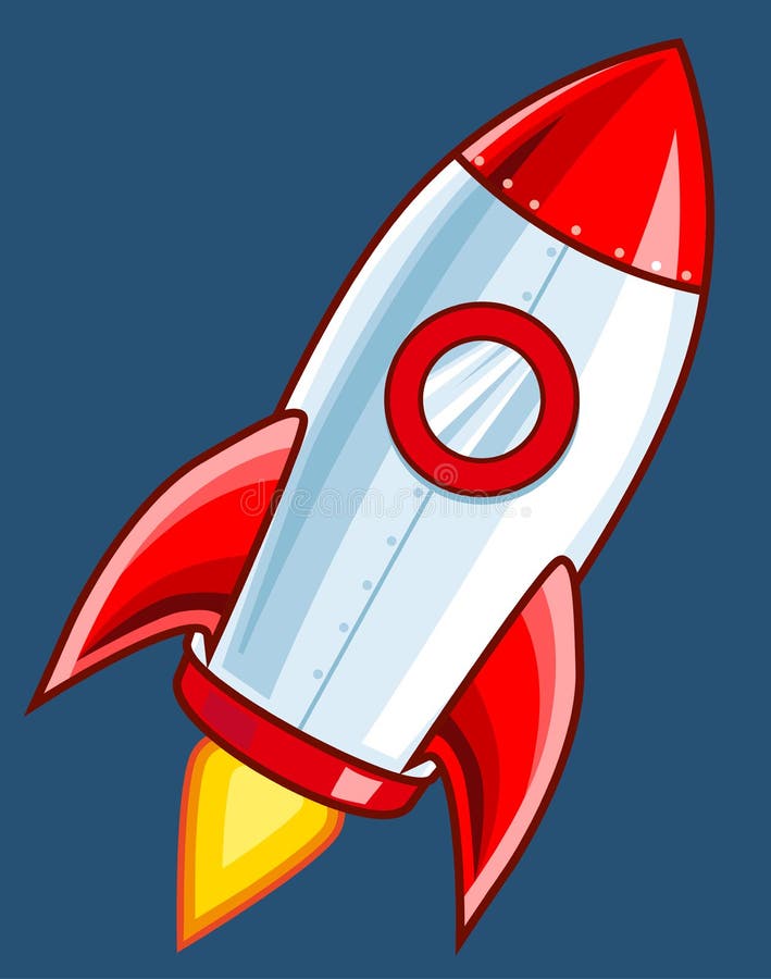 Cartoon Rocket stock vector. Illustration of steel, rocketship - 44831312