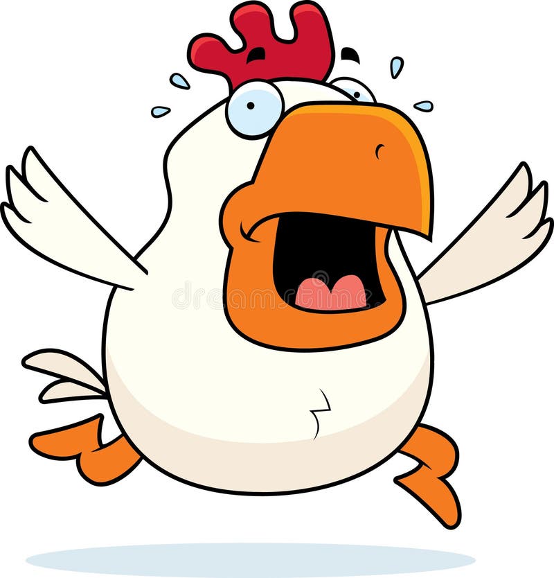 Cartoon Rooster Panic stock vector. Illustration of running - 41818380
