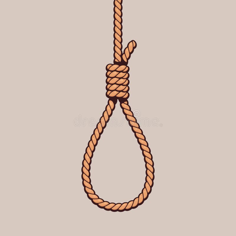 Cartoon rope noose stock vector. Illustration of murder - 111336180