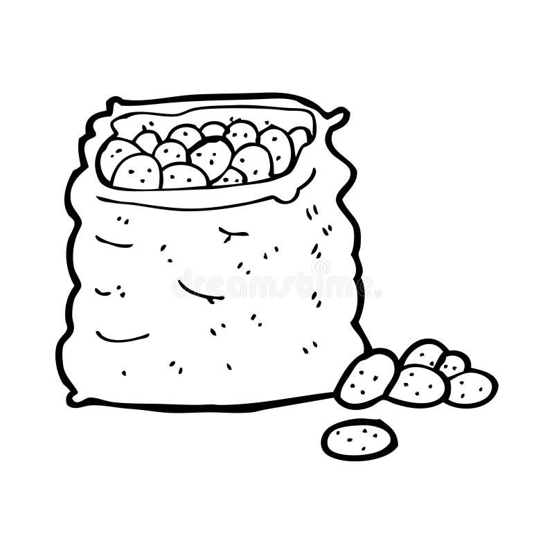 Potato Black And White Clipart