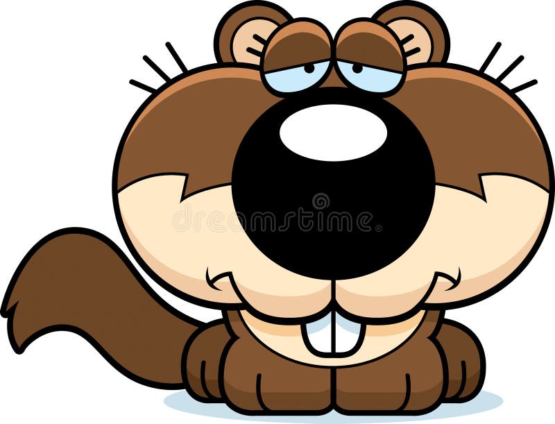 Cartoon Sad Squirrel Stock Vector Image 47475985