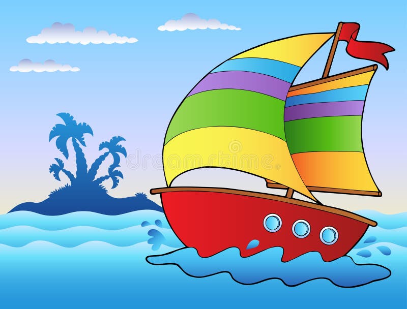 Cartoon Sailboat Near Small Island Stock Vector - Illustration of sailboat, sailing: 17349772 Cartoon Sailboat Near Small Island Stock Vector - Illustration of sailboat, sailing: 17349772
