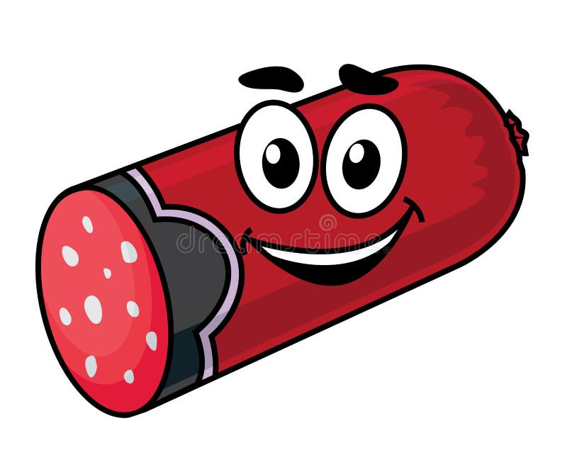 Cartoon meaty sausage stock vector. Illustration of cooking 43412247