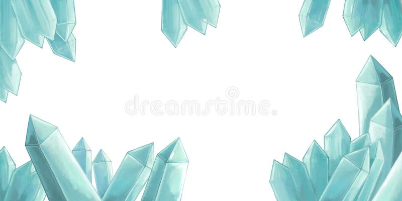 Cartoon Scene with Big Crystals Frame for Different Usage Stock ...