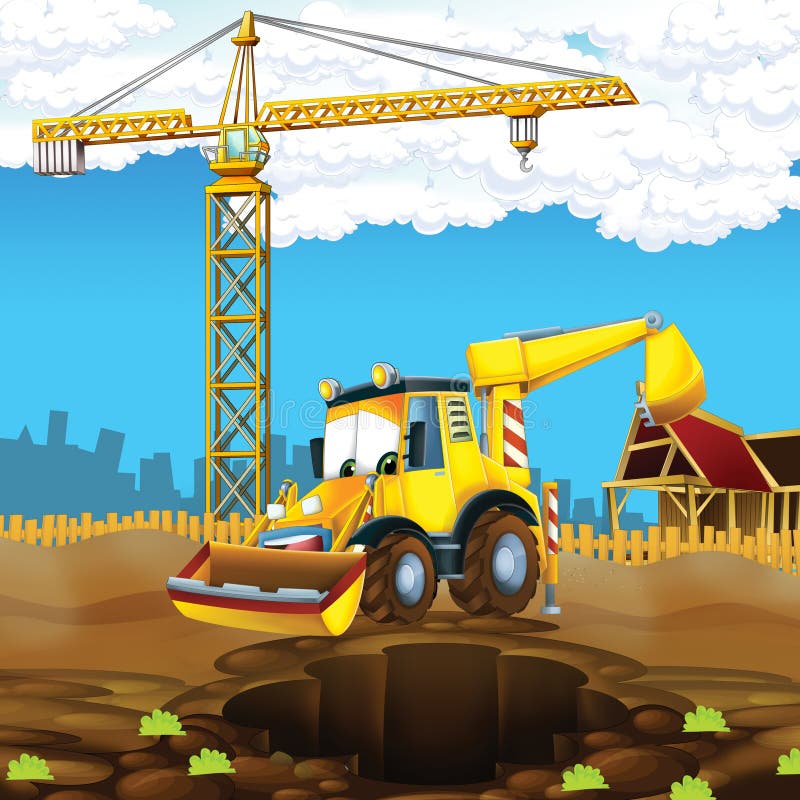 Kids Working Construction Site Stock Illustrations – 128 Kids Working ...