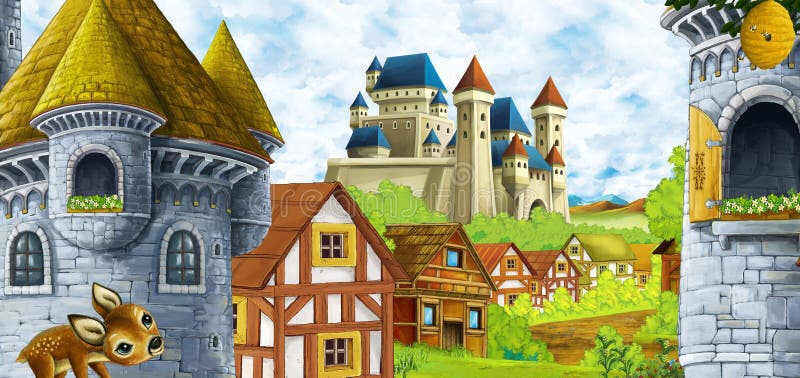 Cartoon Scene with Kingdom Castle and Mountains Valley Forest and Farm Village Settlement Illustration Stock Illustration - Illustration of floral, cartoon: 212100702 Cartoon Scene with Kingdom Castle and Mountains Valley Forest and Farm Village Settlement Illustration Stock Illustration - Illustration of floral, cartoon: 212100702